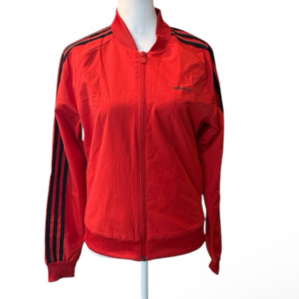 Adidas Neo Women's Vibrant Red Windbreaker Jacket Medium